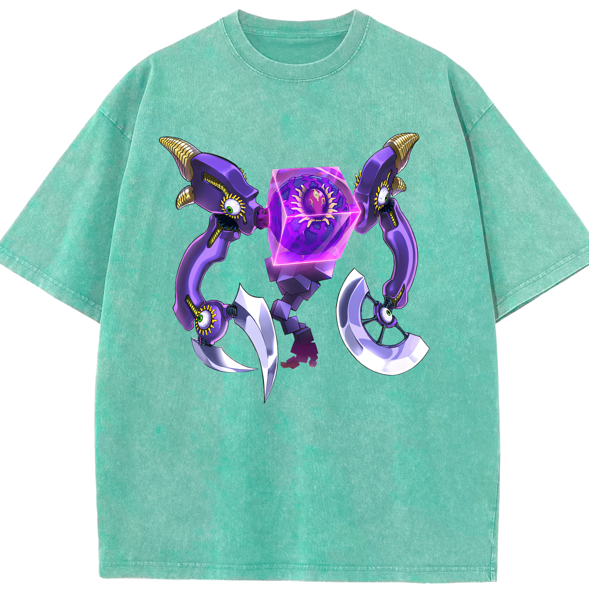 （画像用） 遊☆戯☆王 Yu-Gi-Oh! 綿100% ヴィンテージ風 半袖Tシャツ（フロントプリント）